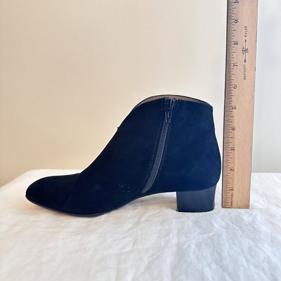 French Sole FS/NY Eva Boots Women’s Size 6 Hand Made in Italian Suede Black Zip - Picture 5 of 16